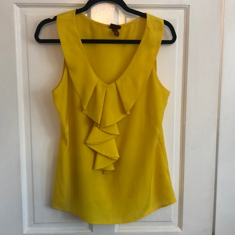 Bright yellow ruffled Merona shirt